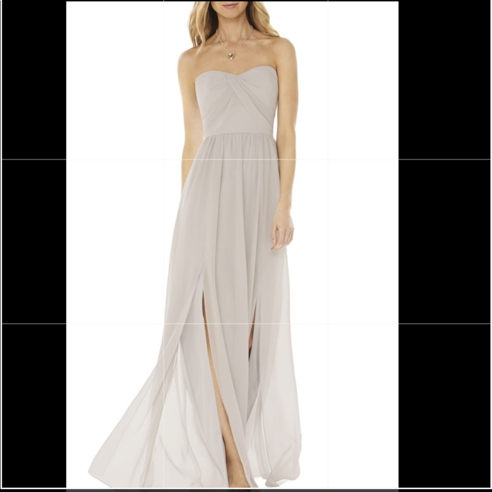 Social Bridesmaids Strapless Georgette Gown Sz 4